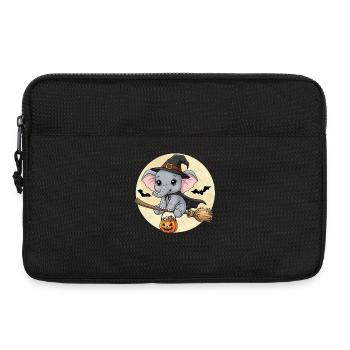 Cute Elephant Witch Halloween - Laptop bag 13" - black - Front