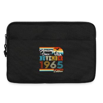 Novembre 1965 Vintage Vintage Rétro Anniversaire - Sacoche pour ordinateur portable 13 pouces - noir - Devant