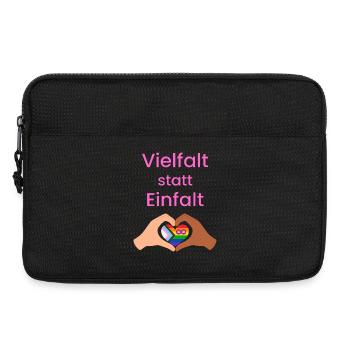 Diversity instead of simplicity - Laptop bag 13" - black - Front