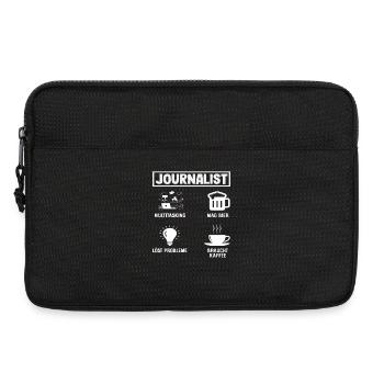 Reporter Journalisten Hobby Leben Beruf - Laptoptasche 13" - Schwarz - Vorne