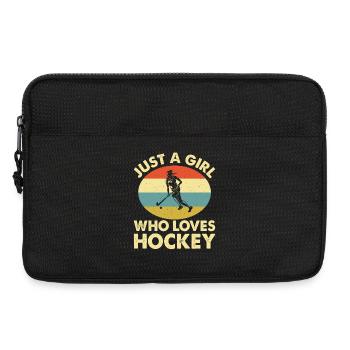 Hockey Hockey sur glace Cadeau pour joueur de hockey sur glace - Sacoche pour ordinateur portable 13 pouces - noir - Devant