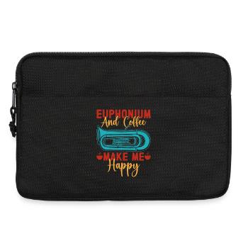 Le café à l’euphonium me rend heureux Marche de baryton - Sacoche pour ordinateur portable 13 pouces - noir - Devant