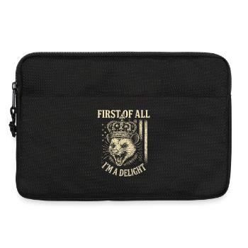 Royal Lion Head Crown I'm a Delight - Laptop bag 13" - black - Front