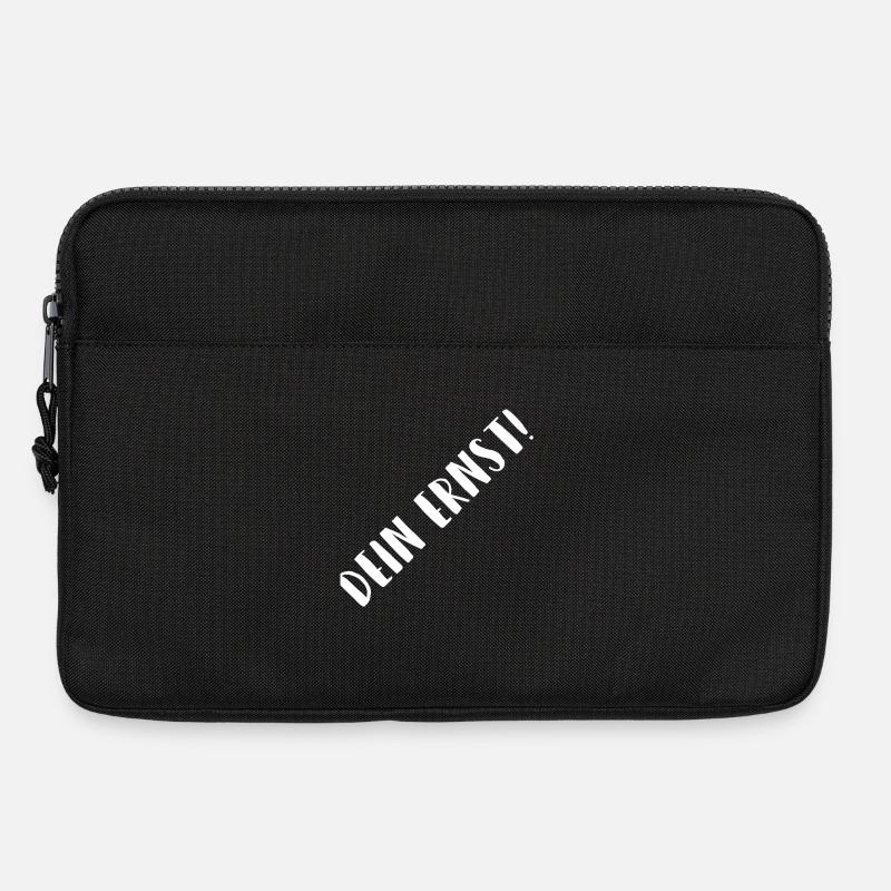 Dein Ernst Diagonal Typo - Laptoptasche 13" - Schwarz