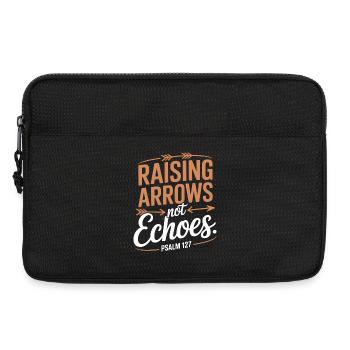 Arrows do not educate echoes Psalm 127 - Laptop bag 13" - black - Front