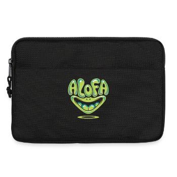 Alofa Cooles Frosch Shirt mit tropischem Vibe - Laptoptasche 13" - Schwarz - Vorne