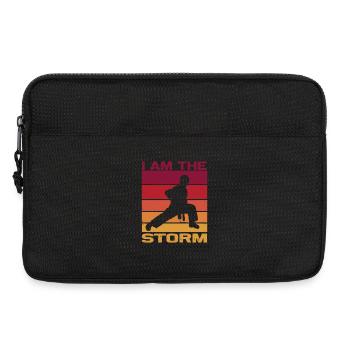 Silhouette a karate fighter - Combat Contact - Laptop bag 13" - black - Front