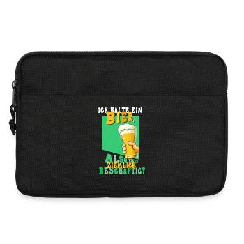 Bierliebhaber Bier Spruch Biertrinker Saufen - Laptoptasche 13" - Schwarz - Vorne
