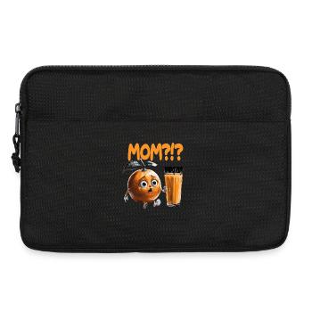 Mom?!? Fun Orange Juice Dialogue - Laptop bag 13" - black - Front