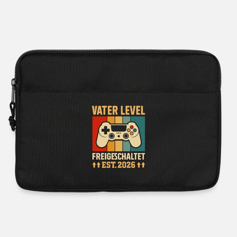 Zocker Papa VATER LEVEL FREIGESCHALTET EST 2026 - Laptoptasche 13" - Schwarz