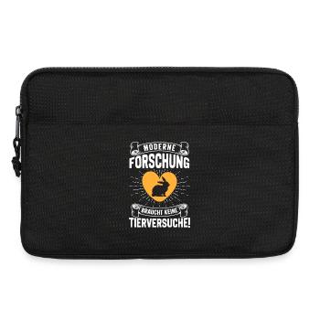 Tierschutz MODERNE FORSCHUNG BRAUCHT KEINE - Laptoptasche 13" - Schwarz - Vorne