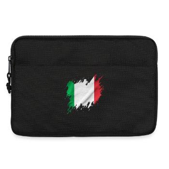 Flagge Italiens, abgerissen Stil - Laptoptasche 13" - Schwarz - Vorne
