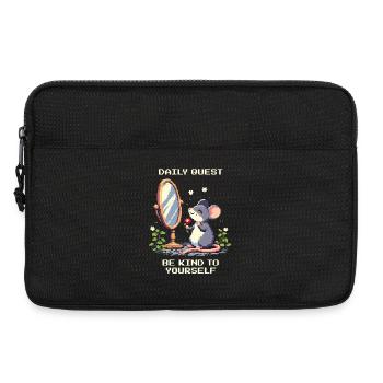 Daily Quest: Be Good to Yourself | Self-love, mindset - Laptop bag 13" - black - Front