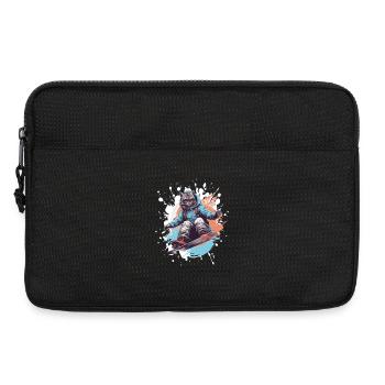 Katze Snowboard - Laptoptasche 13" - Schwarz - Vorne