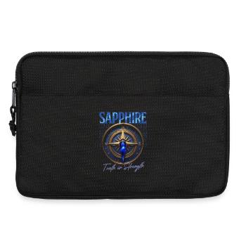 Geburtsstein September Saphir - Laptoptasche 13" - Schwarz - Vorne