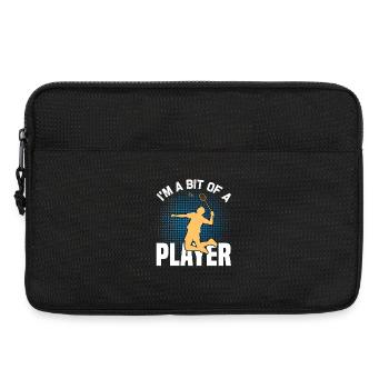 Badminton Design - A Little Badminton Player - Laptop bag 13" - black - Front