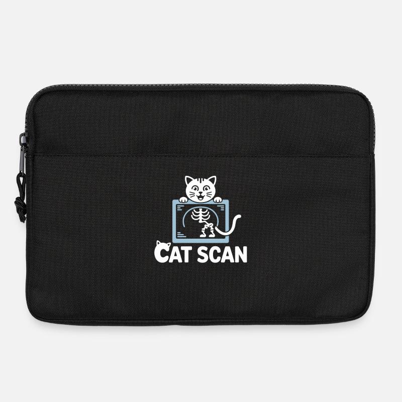 Cat Scan Katzenröntgen Grafik - Laptoptasche 13" - Schwarz