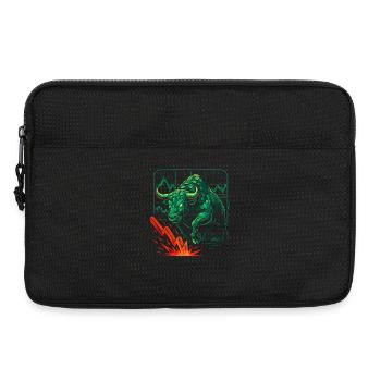 Neon Cyber Bull, Investieren - Laptoptasche 13" - Schwarz - Vorne