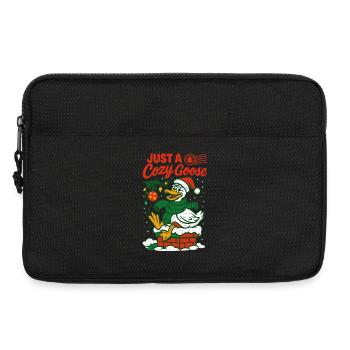 Weihnachten nur ein gemütlicher Goose Santa Holiday - Laptoptasche 13" - Schwarz - Vorne