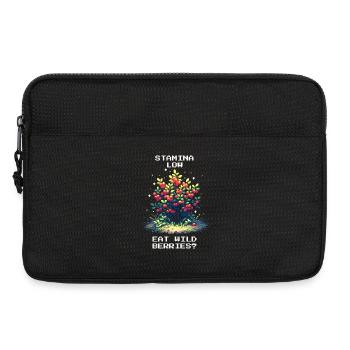 Ausdauer low? Wilde Beeren essen? | Bushcraft - Laptoptasche 13" - Schwarz - Vorne