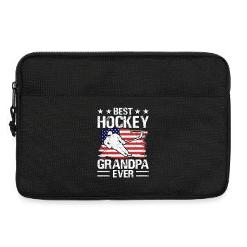 Hockey Hockey sur glace Joueur de hockey Cadeau de grand-père - Sacoche pour ordinateur portable 13 pouces - noir - Devant