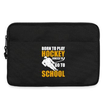 Hockey Eishockey Eishockeyspieler Geschenk - Laptop bag 13" - black - Front