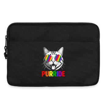 Purride Cat Rainbow Shades - Laptoptasche 13" - Schwarz - Vorne
