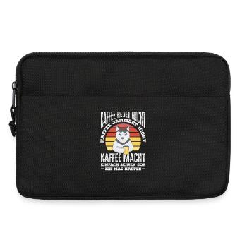 Le café ne parle pas, j’aime le café - Sacoche pour ordinateur portable 13 pouces - noir - Devant