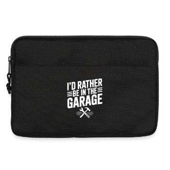 Ich wäre lieber in der Garage - Laptoptasche 13" - Schwarz - Vorne