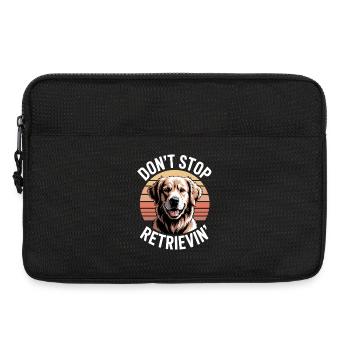 Don't Stop Retrievin Hund Motiv - Laptoptasche 13" - Schwarz - Vorne