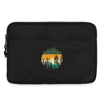 Retro Forest Nature Scene Outdoor Explorer - Laptop bag 13" - black - Front