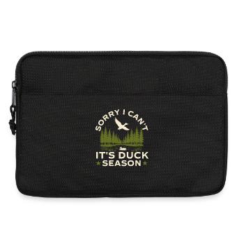Sorry I Can't It's Duck Season Hunting Quote - Laptop bag 13" - black - Front