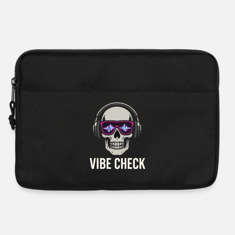 Crâne Neon Vibe Check – Skull Edition - Laptoptasche 13" - Schwarz