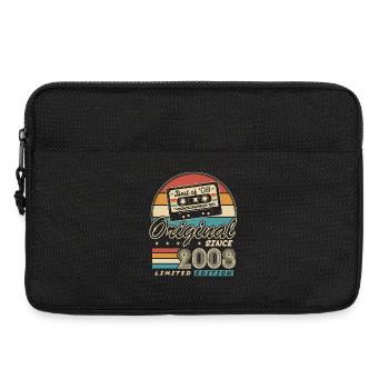 Vintage, 2008, Anniversaire, Vintage, Cadeau rétro - Sacoche pour ordinateur portable 13 pouces - noir - Devant