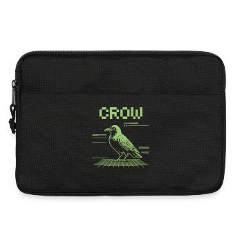 T-shirt rétro Pixel Crow dans le style 8 bits - Sacoche pour ordinateur portable 13 pouces - noir - Devant