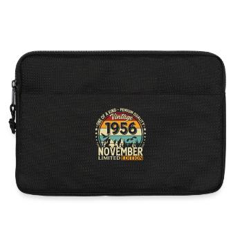 70ème Anniversaire Millésime Novembre Cru 1956 - Sacoche pour ordinateur portable 13 pouces - noir - Devant