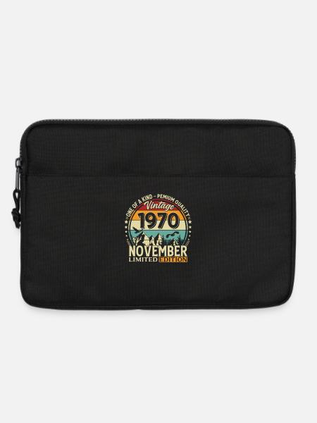 55th Birthday Vintage November Vintage 1970's - Laptop bag 13" - black