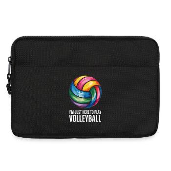 Je suis juste ici pour jouer au volleyball - Sacoche pour ordinateur portable 13 pouces - noir - Devant