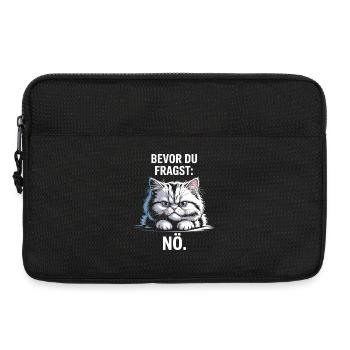Bevor Du Fragst Nö Katze Morgenmuffel Nein Katzen - Laptoptasche 13" - Schwarz - Vorne