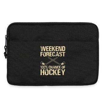 Hockey Hockey sur glace Cadeau pour joueur de hockey sur glace - Sacoche pour ordinateur portable 13 pouces - noir - Devant