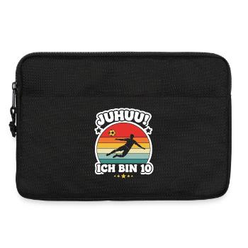 Yay J’ai 10 ans attaquant de football Dixième né - Sacoche pour ordinateur portable 13 pouces - noir - Devant