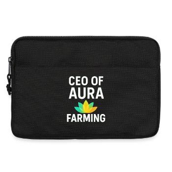 CEO VON AURA FARMING Lustiger Spruch - Laptoptasche 13" - Schwarz - Vorne