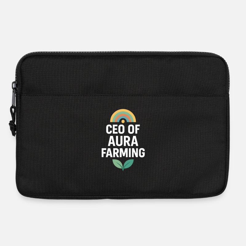 Aura Farming CEO, lustiger Meme-Spruch - Laptoptasche 13" - Schwarz