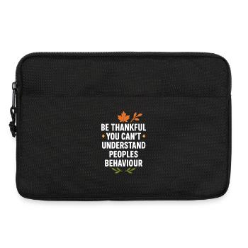 Be Thankful You Can’t Understand People - Laptop bag 13" - black - Front