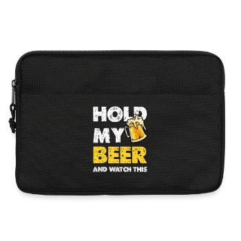 Hold My Beer Saying Chope de bière - Sacoche pour ordinateur portable 13 pouces - noir - Devant