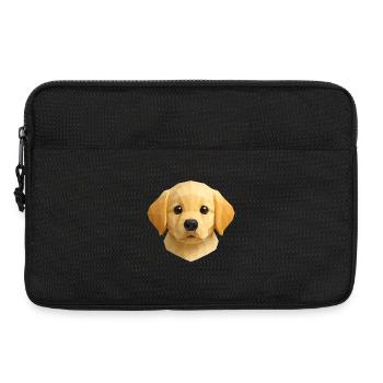 Süßer Golden Retriever Welpe – Polygon Hundedesign - Laptoptasche 13" - Schwarz - Vorne
