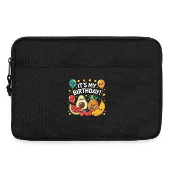 C’est mon anniversaire Kawaii Fruit Party Avocat Ananas - Sacoche pour ordinateur portable 13 pouces - noir - Devant