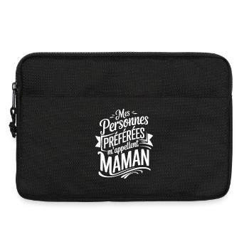 Meine Lieblingsmenschen nennen mich Mama - Laptoptasche 13" - Schwarz - Vorne