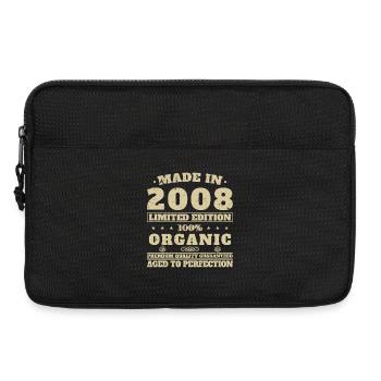Original 2008 Vintage Retro Anniversary Gift - Laptop bag 13" - black - Front