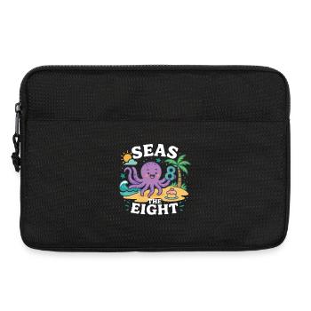 Seas The Eight Cute Octopus Birthday Island - Laptoptasche 13" - Schwarz - Vorne